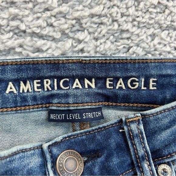 American Eagle Jeans Womens 4 Hi Rise Jegging Next Level Stretch Regular Wash - Picture 2 of 6